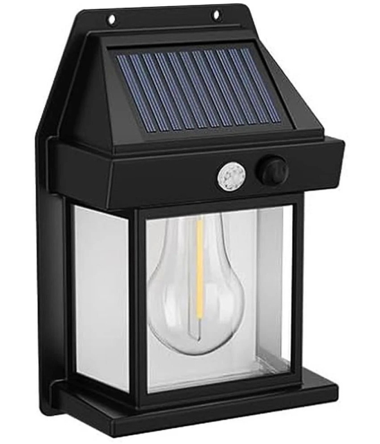 Solar Wall Lights 2 Pcs Wireless Solar Wall Lantern with 3 Modes & Motion Sensor, Waterproof Exterior Lighting. ( Pack of 2 ) Black. - Assorted