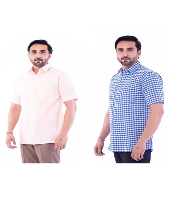 DESHBANDHU DBK - Multicolor Cotton Regular Fit Mens Casual Shirt (Pack of 2 ) - None