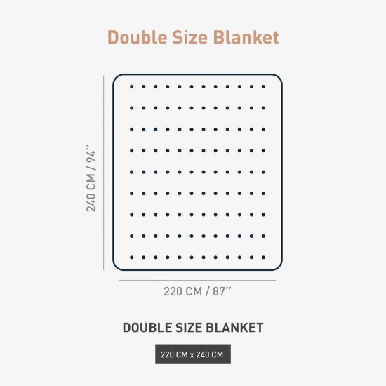 Trident Home Essential Double Size Blanket, 100% Micro Polyester, King Bed Blanket, 2.5kg-Ellis