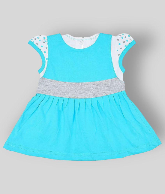 NammaBaby - Blue Cotton Baby Girl''s Frock ( Pack of 1 ) - None