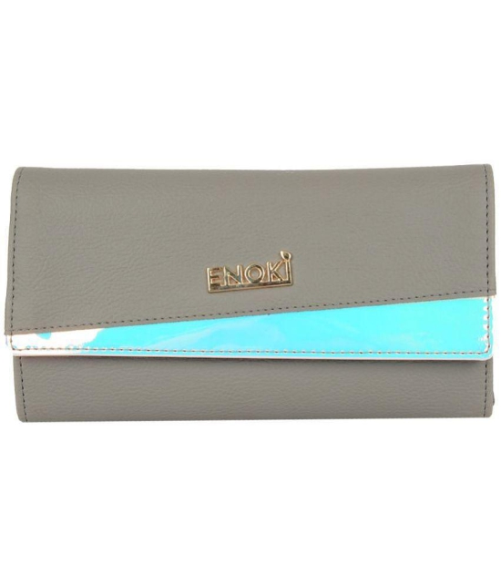 Enoki - Grey Melange Faux Leather Purse - Grey Melange