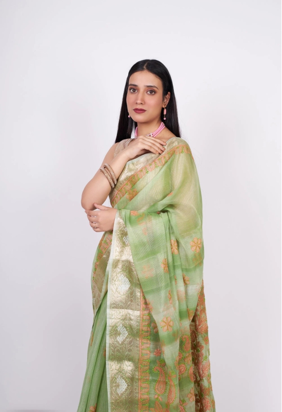 Banarsi Chikankari Saree-Banarsi Saree