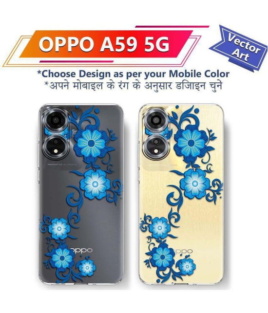 Fashionury Multicolor Printed Back Cover Silicon Compatible For Oppo A59 5G ( Pack of 1 )