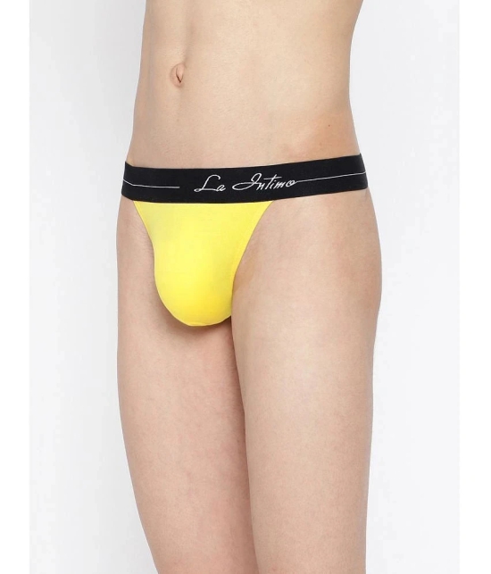 La Intimo Cotton Mens Bikini ( Yellow ) - None