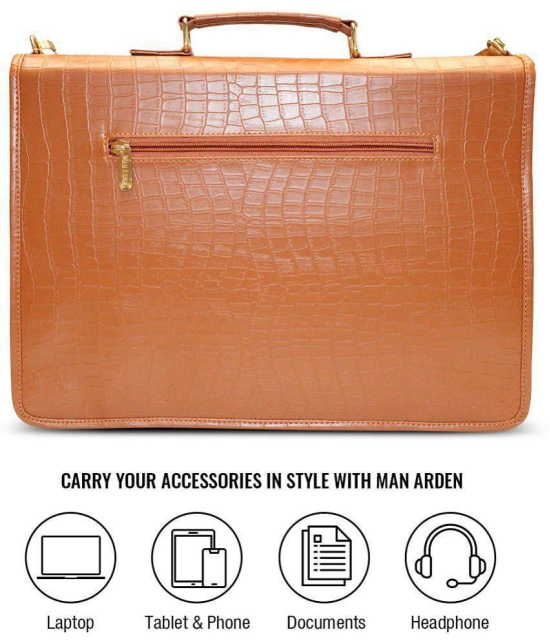 Man Arden Brown Large Briefcase - Large