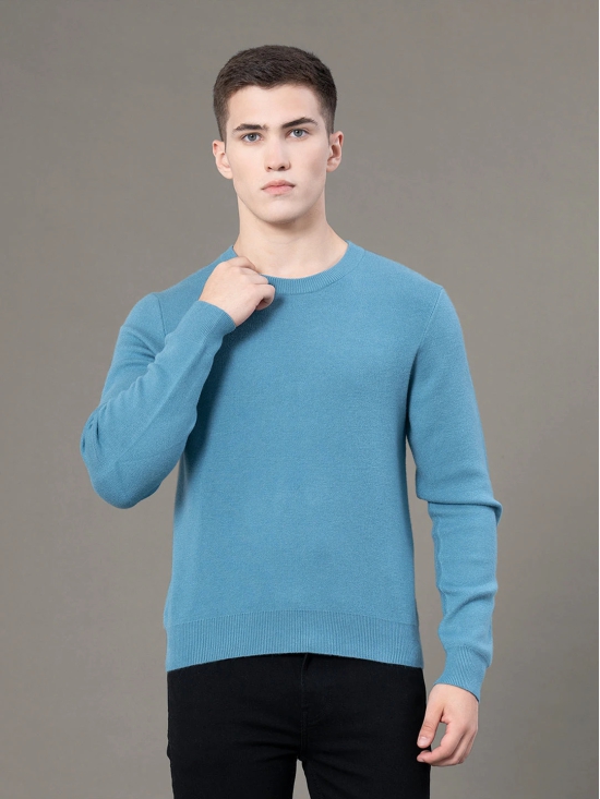 RedTape Round Neck Solid Sweater for Men | Essential Comfort for Every Day