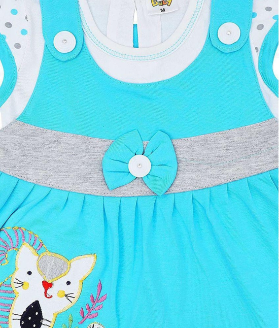 NammaBaby - Blue Cotton Baby Girl''s Frock ( Pack of 1 ) - None