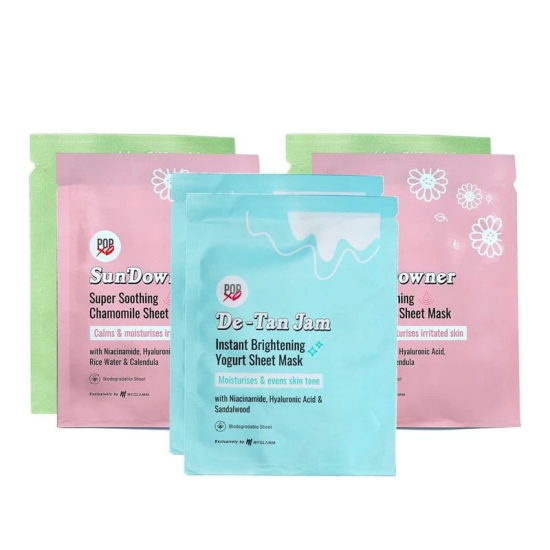 Pack of 6 POPxo Makeup Sheet Mask