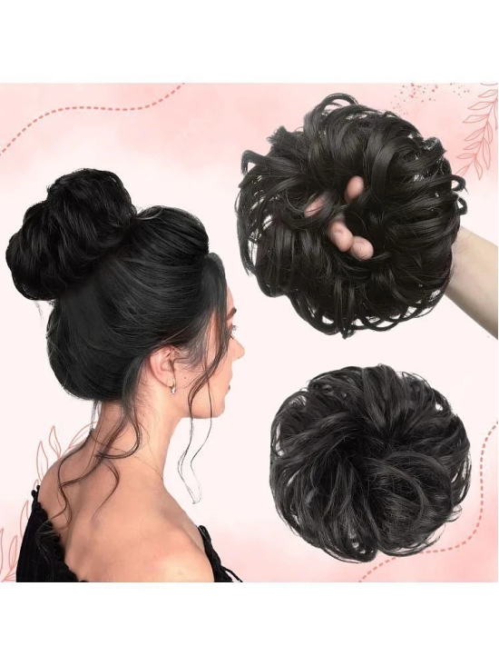 LYKAA Black Womens Hair Bun ( Pack of 1 ) - Black