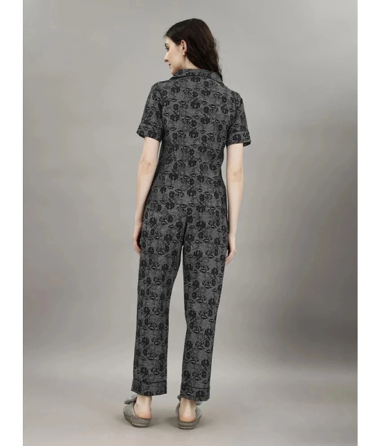 Smarty Pants Black Cotton Womens Nightwear Nightsuit Sets ( Pack of 1 ) - None