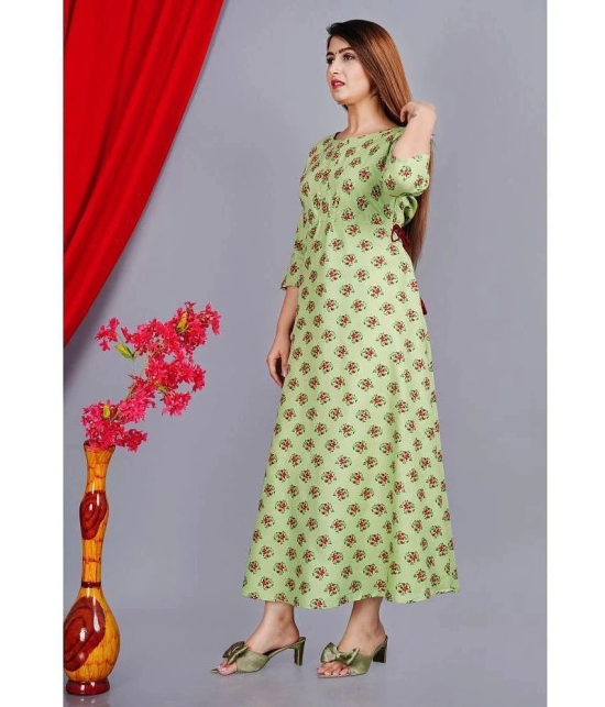 SIPET - Mint Green Rayon Womens Flared Kurti ( Pack of 1 ) - None