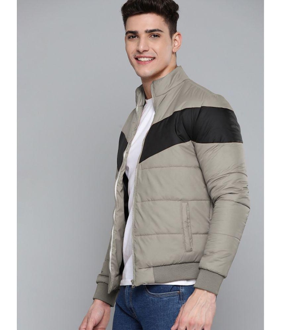 ADORATE Polyester Mens Quilted & Bomber Jacket - Light Grey ( Pack of 1 ) - None