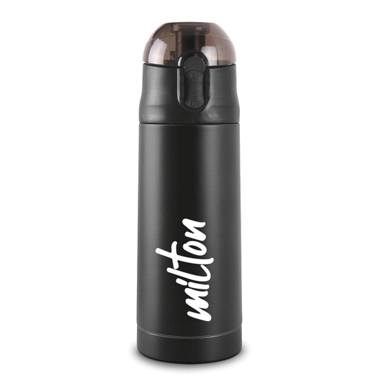 Milton New Crown 600 Thermosteel Hot or Cold Water Bottle 500 Ml (Black)