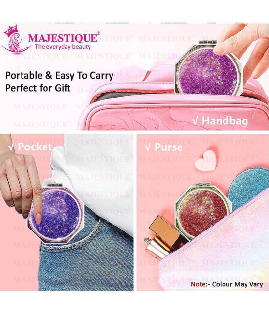 MAJESTIQUE Dual Sided Round Compact Mirror