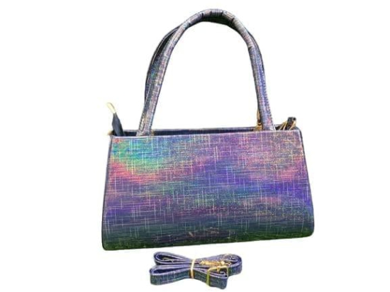 Angel Kiss Sparkling PU Leather Stylish Party Bag Women's Handbag, Purse Bag, Shoulder Bag Made of Resin