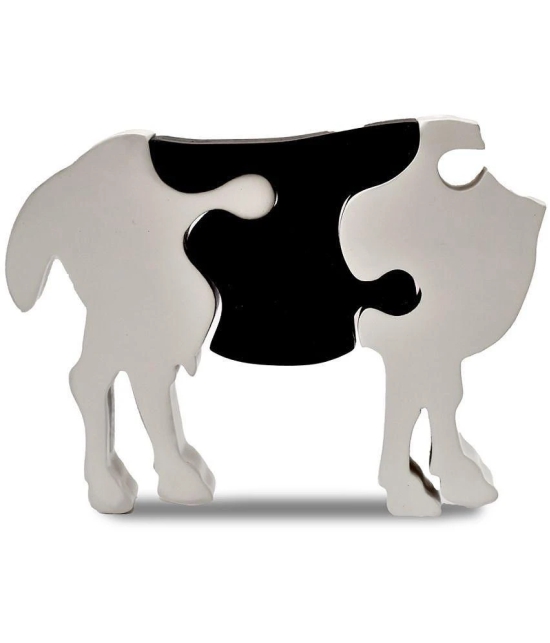 ilearnngrow Wooden Animal Puzzle for kids | Cow Puzzle Animal & Shapes Jigsaw Puzzle | Wooden Puzzle for Kids I Learning be a Fun Activity for 2 3 4 5 5+ Year Boys and Girls - Multicolor