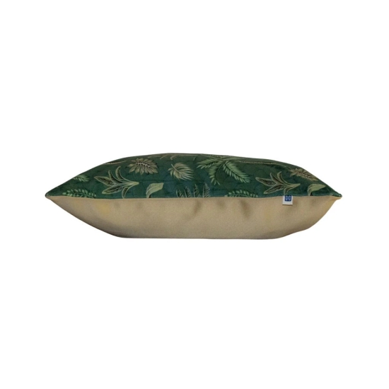 Tropical Paradise Palms Printed Dark Green Cushion Cover, 40 x 40 cm