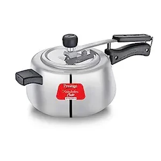 Prestige Nakshatra Cute Svachh Aluminium Gas and Induction Compatible Pressure Cooker, 5 L (Silver)