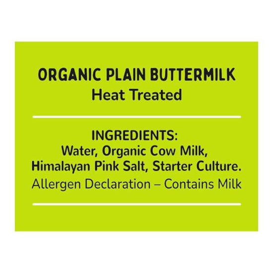 Organic Plain Butter Milk UHT 200 Ml