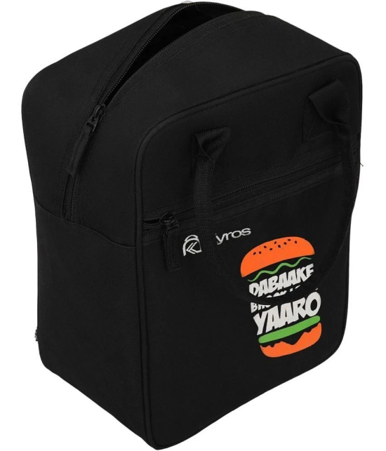 Kyros Black Polyester Lunch Bag Pack of 1 - Black