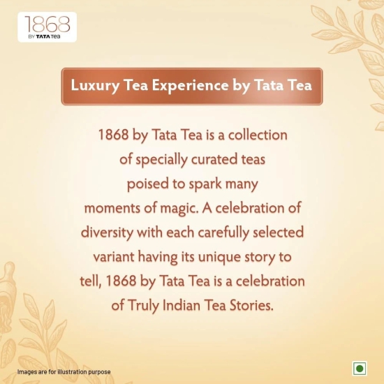 1868 by Tata Tea Green with Rose Tea Bags, Green Tea Leaves and Rose Petals, Green Tea Rich in Antioxidants, 15 Tea Bags