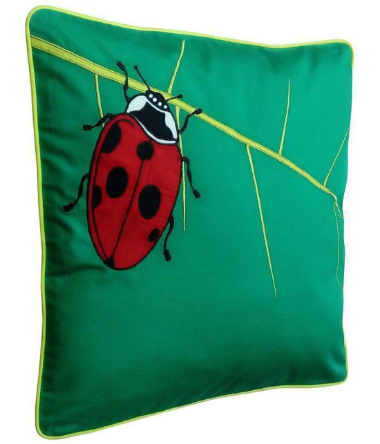 Hugs'n'Rugs Single Cotton Cushion Cover (40 x 40 cm) 16 x 16 - Green