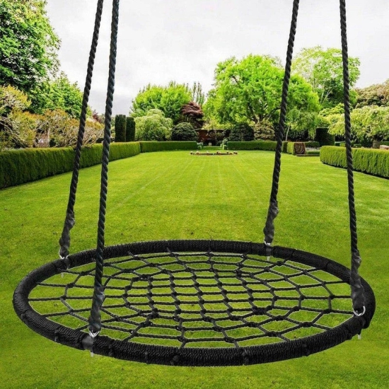 Round Nest Web Tree Swing Set with Hanging Rope