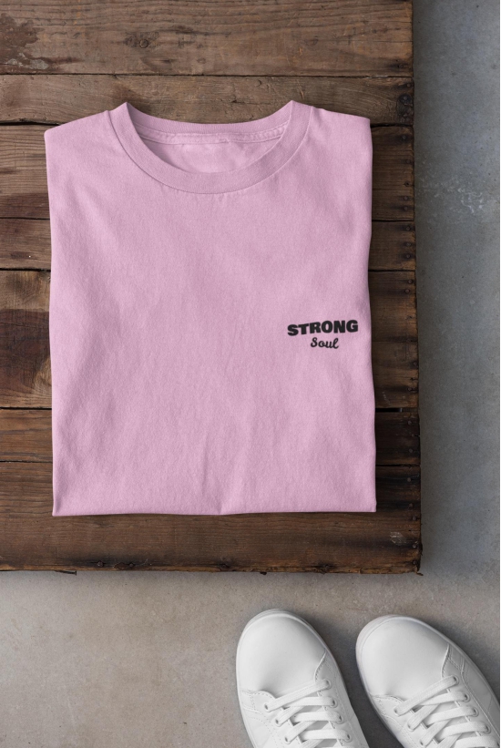 Pink Solid - Gym T Shirt-Pink / L - 42