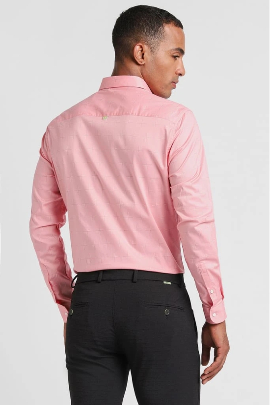 Men Pink Super Slim Fit Formal Full Sleeves Formal Shirt