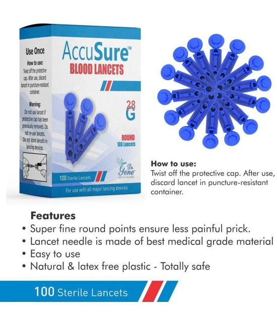 AccuSure Round Lancets(Blue)(200)