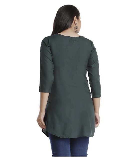 JC4U - Green Viscose Womens Straight Kurti - XL