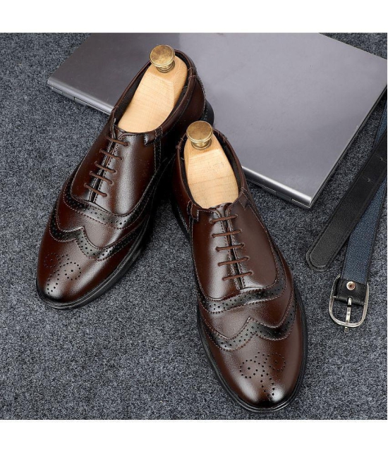 Buxton - Brown Mens Formal Shoes - None