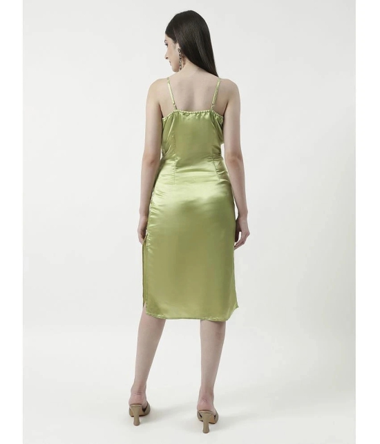 Zima Leto Polyester Solid Midi Womens Bodycon Dress - Green ( Pack of 1 ) - None