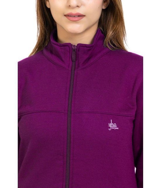 YHA Fleece Women''s Zippered Sweatshirt ( Purple ) - None