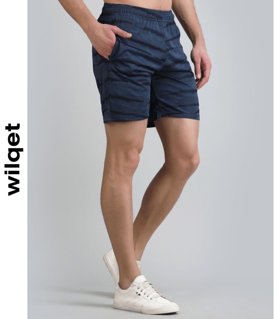 Mens Running Jacquard Shorts-Navy / M