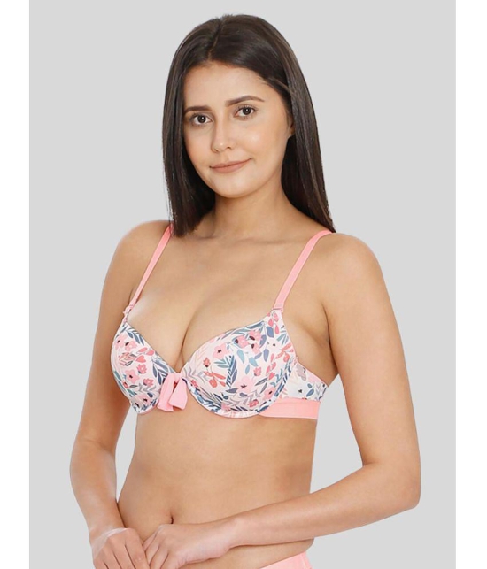 ILRASO - Pink Nylon Lightly Padded Women's Push Up Bra ( Pack of 1 ) - None