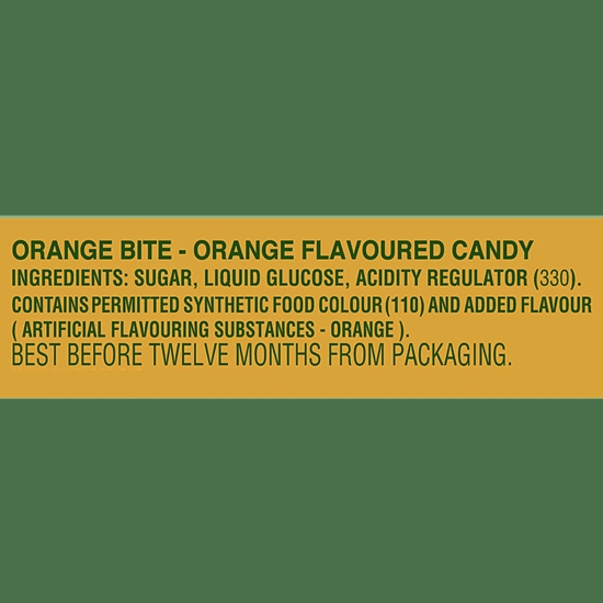 Parle Orange Bite Jhatkaa Candy, 289 G Pouch