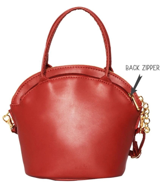 Baggit Red Faux Leather Sling Bag - Red