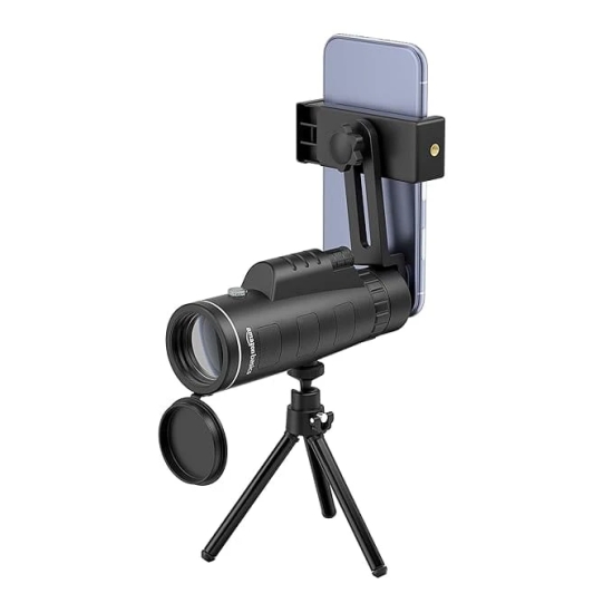  40x60 High Definition Monocular Telescope with Tripod and Smartphone Holder, Waterproof and Fogproof Monocular for Bird Watching, Hunting, Camping, Hiking, Travelling