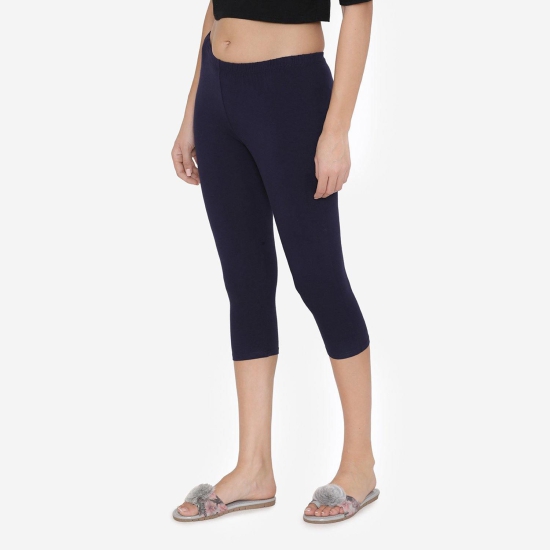 Women's Comfy Classy Capri Leggings - Navy