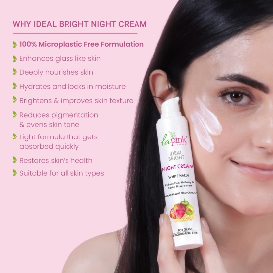 Ideal Bright Night Cream With White Haldi & Kakadu Plum for Brightened Glass Skin