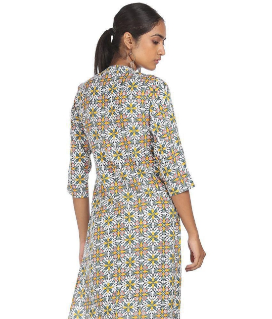 Karigari - Straight Cotton Blend Multicolor Women's Kurti ( Pack of 1 ) - None