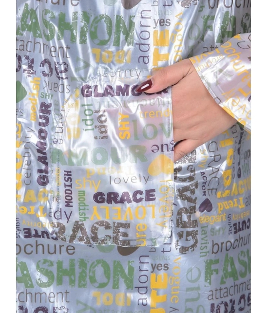 Dollar Polyester Long Raincoat - Yellow - None