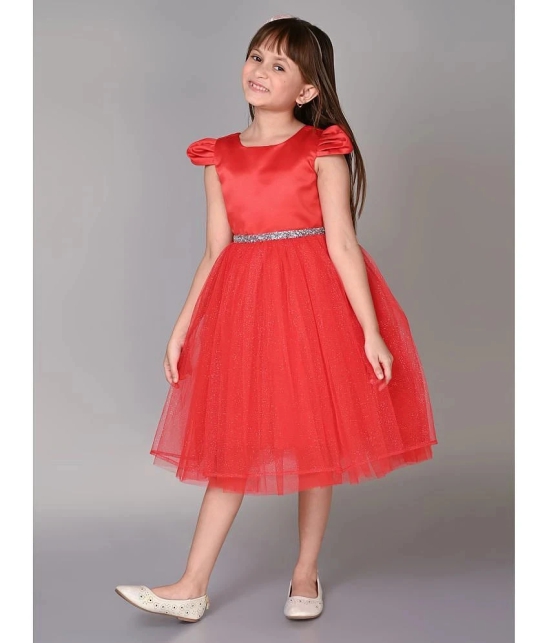 Toy Balloon Kids Red Net Girls Frock ( Pack of 1 ) - None