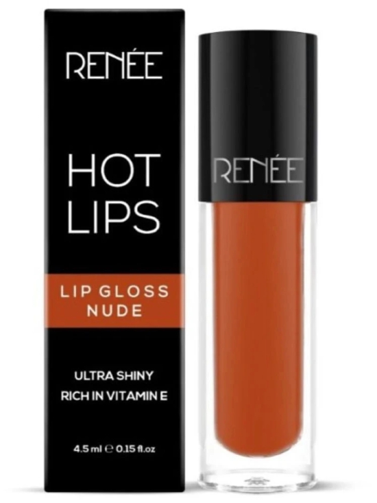 Renee Hot Lips Nude Lip Gloss, Helps Archive Fuller, Supple & Plumped Lips, 4.5Ml