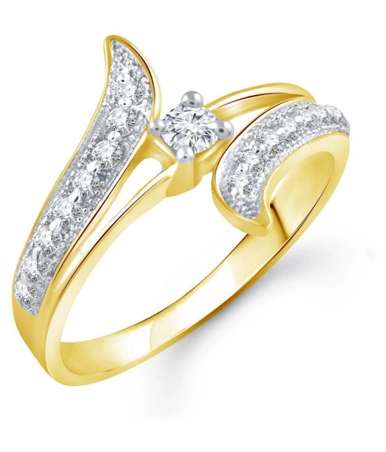 Vighnaharta Finger Shine Heart CZ Gold and Rhodium Plated Alloy Combo Ring set for Women and Girls [1076FRG-1002FRG] - [VFJ1234FRG10] - None