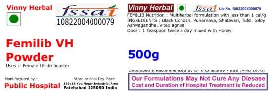 Femilib VH Herbal Supplement Powder