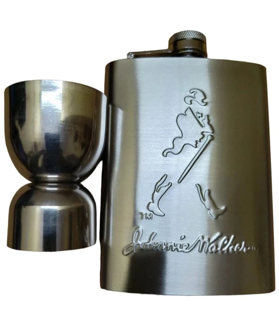 JGG JAIN GIFT GALLERY Steel Hip Flask - Steel