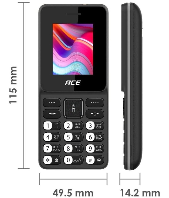 itel Ace2 Heera Dual SIM Feature Phone Black