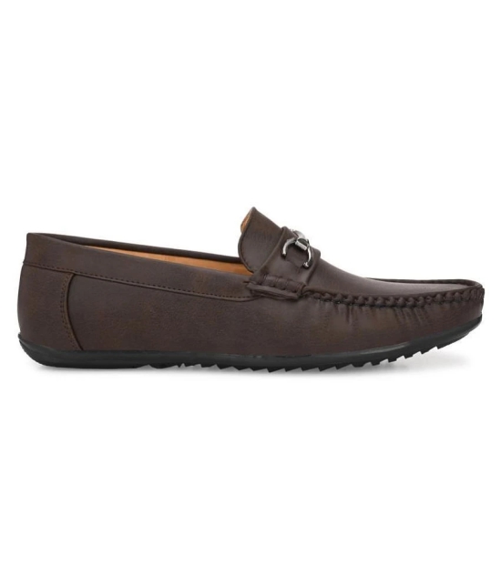 Leeport - Brown Mens Slip on loafers - 11